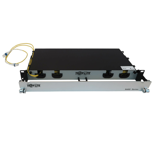 Tripp Lite Preloaded Fiber Panel, 1U - 8x LC/LC Duplex Cables (M/M), OS2 Singlemode, 10 m (32.8 ft.)