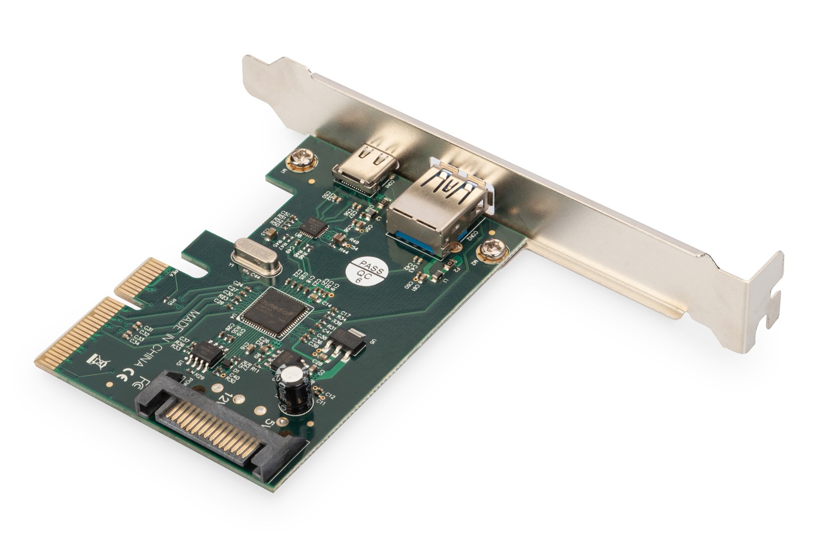 Digitus PCIe card, USB Type-C™ + USB-A