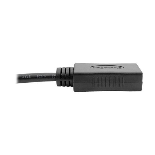 Tripp Lite P139-06N-DP4K6B Keyspan Mini DisplayPort to DisplayPort Adapter, 4K 60 Hz, Black (M/F), 6-in. (15.24 cm)