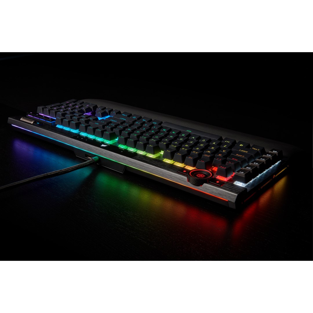 Corsair K100 RGB Optical-Mechanical Gaming keyboard USB QWERTZ German Black