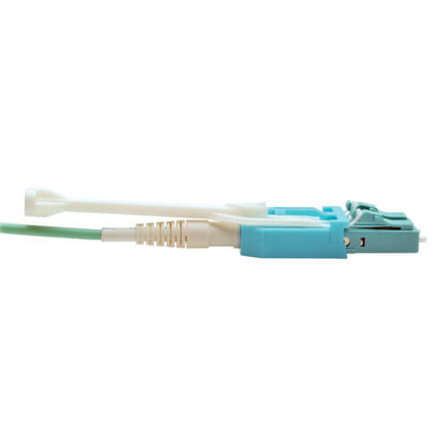 Tripp Lite N844-03M-8LC-PT MTP/MPO Fan-out Cable with Push/Pull Tab Connectors, MTP/MPO to 4xLC, 40GbE, 40GBASE-SR4,OM3 Plenum-rated - Aqua, 3M (9.84 ft.)
