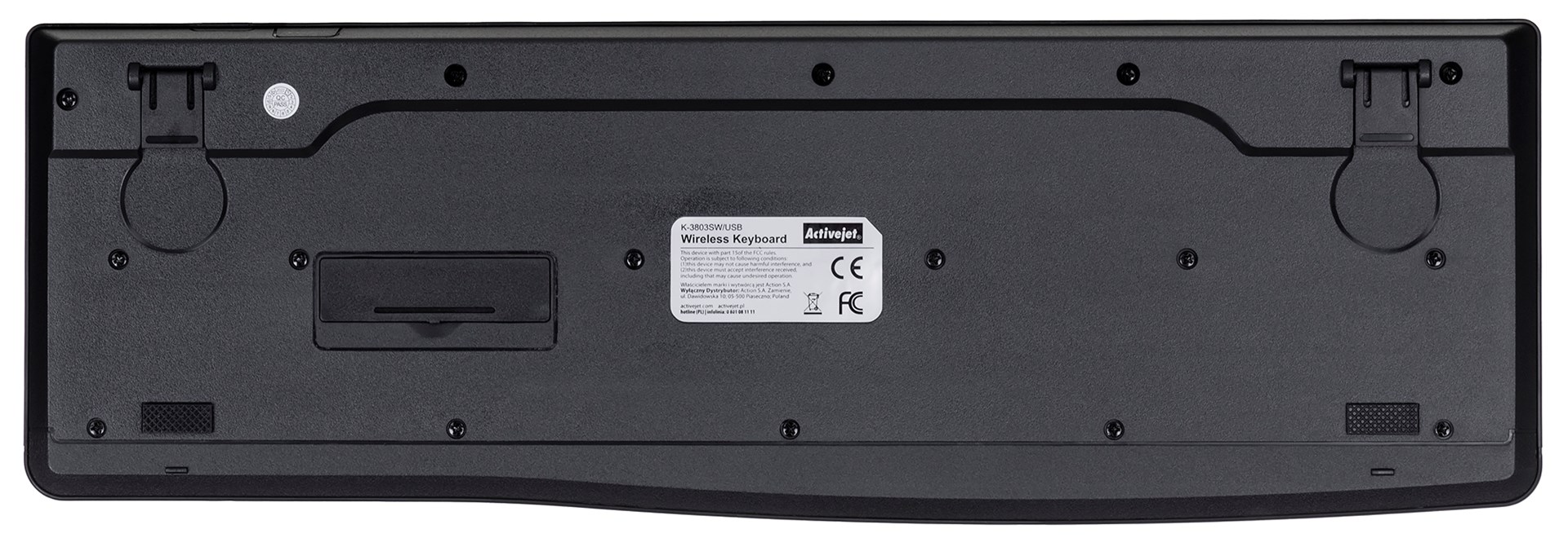 Activejet Wireless keyboard K-3803SW, battery-powered 1x 1.5V AAA