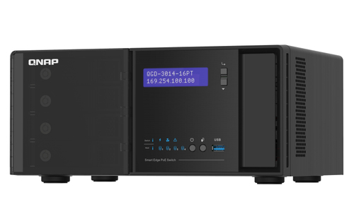 QNAP QGD-3014-16PT-8G network switch Managed Gigabit Ethernet (10/100/1000) Power over Ethernet (PoE) Black