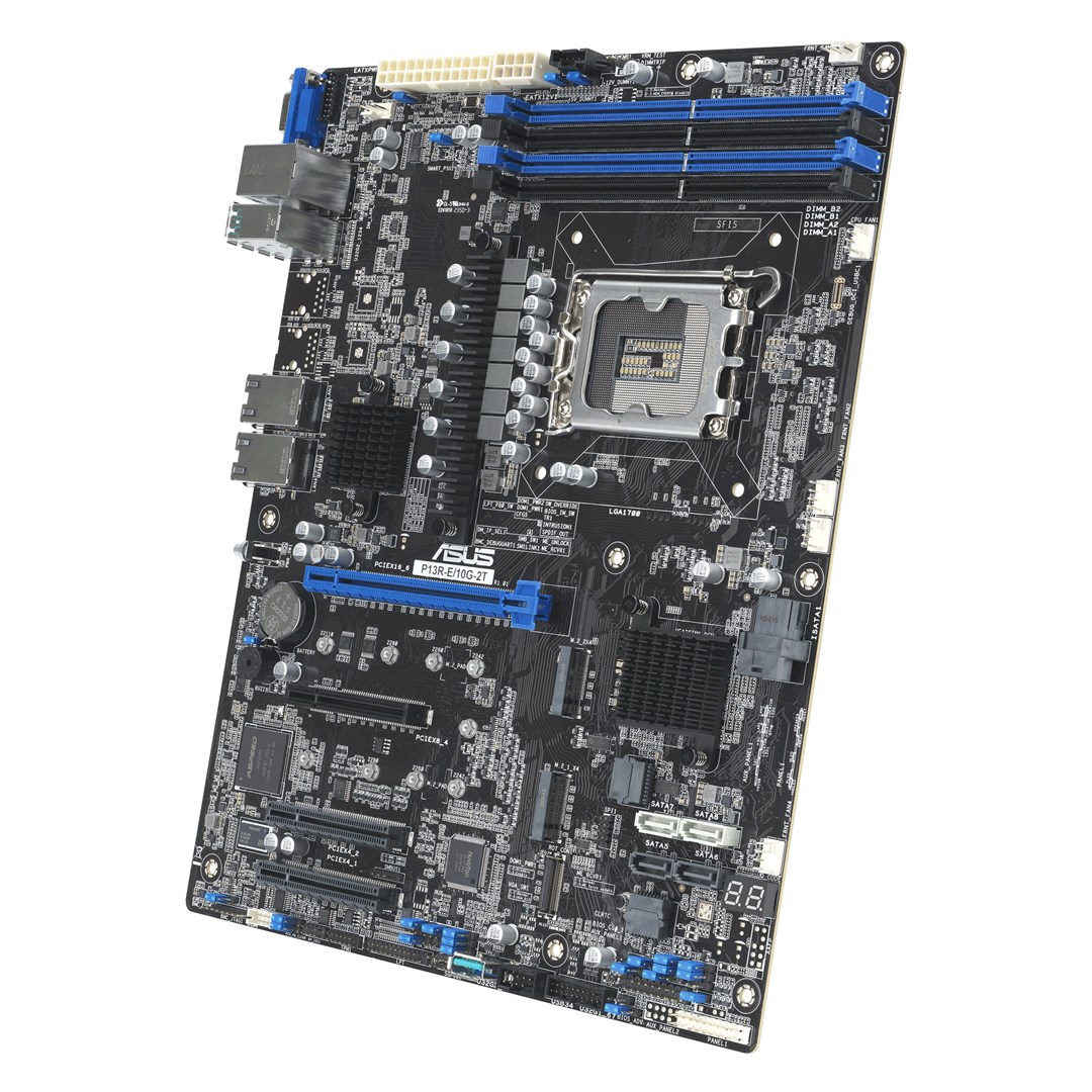 Płyta główna Asus P13R-E/10G-2T 1x LGA1700 Intel Xeon E-24XX C266 (4xDIMM, 8x SATA, 2xM.2, 2x10GbE, ASMB11-iKVM, ATX)