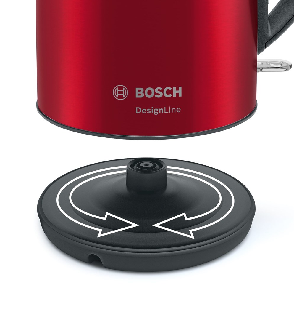 Bosch TWK3P424 electric kettle 1.7 L 2400 W Grey  Red .