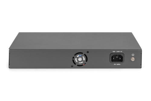 Digitus 16-Port Gigabit PoE Networkswitch, 19 Zoll, unmanaged,2 Uplink Ports, SFP