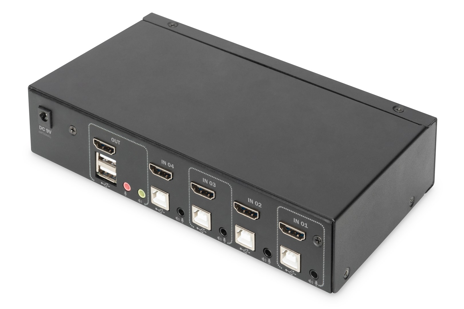Digitus KVM Switch, 4 Port, Single Display, 4K, HDMI®
