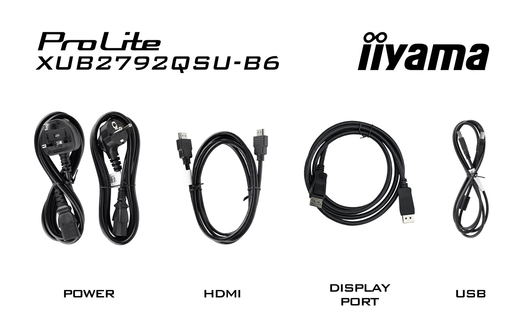 iiyama ProLite 27” QHD IPS technology panel with USB hub and 100Hz refresh rate and 150mm height adjustable stand