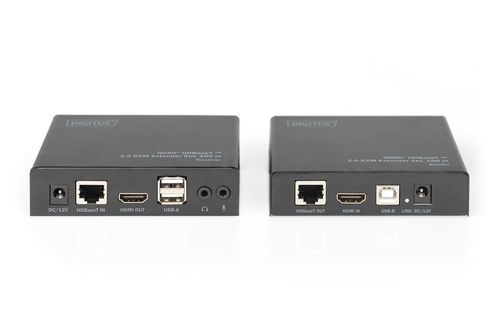 Digitus 4K HDMI HDBaseT™ 2.0 KVM Extender Set, 100 m
