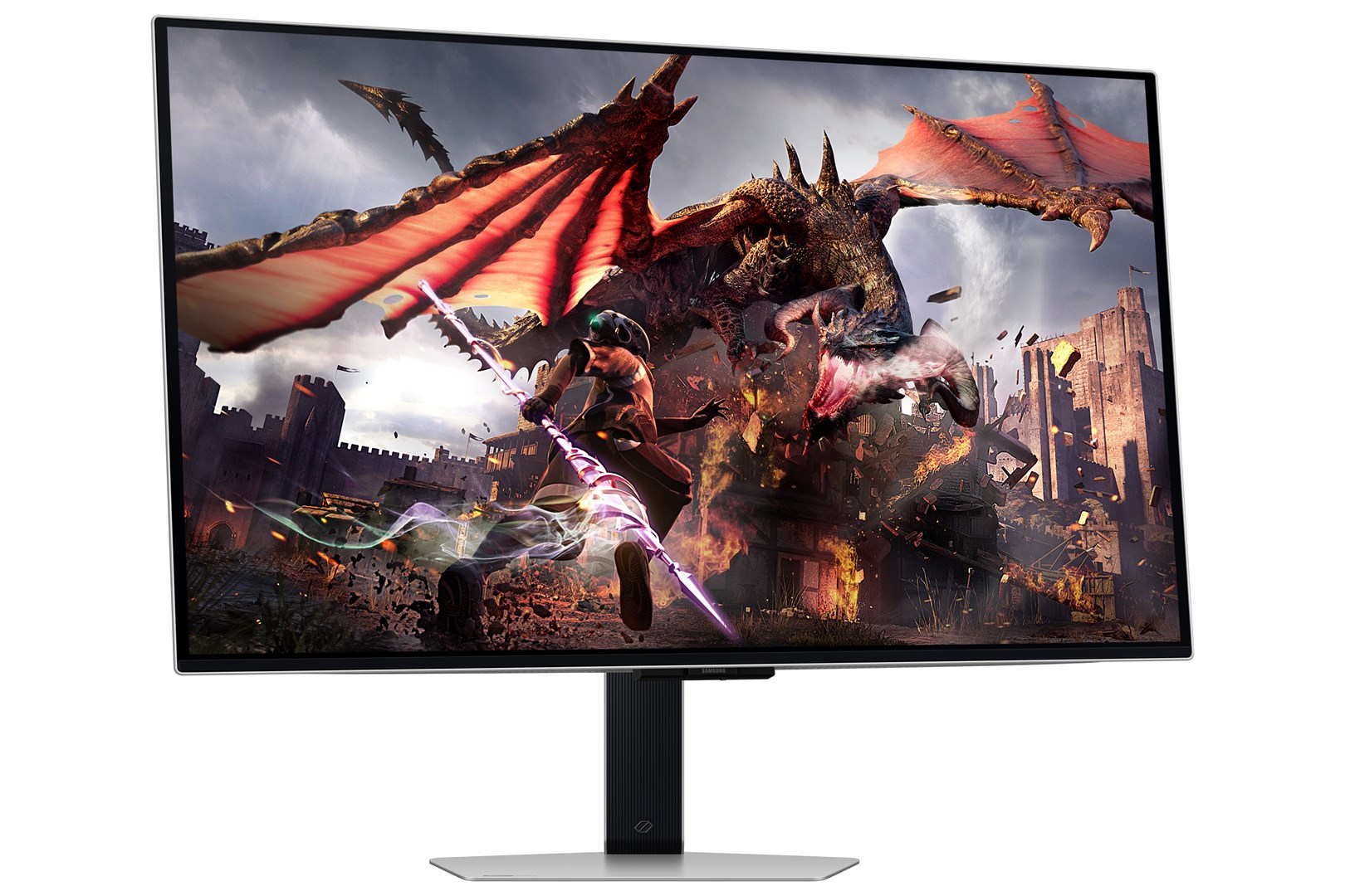 Samsung G80SD computer monitor 81.3 cm (32") 3840 x 2160 pixels 4K Ultra HD OLED Silver