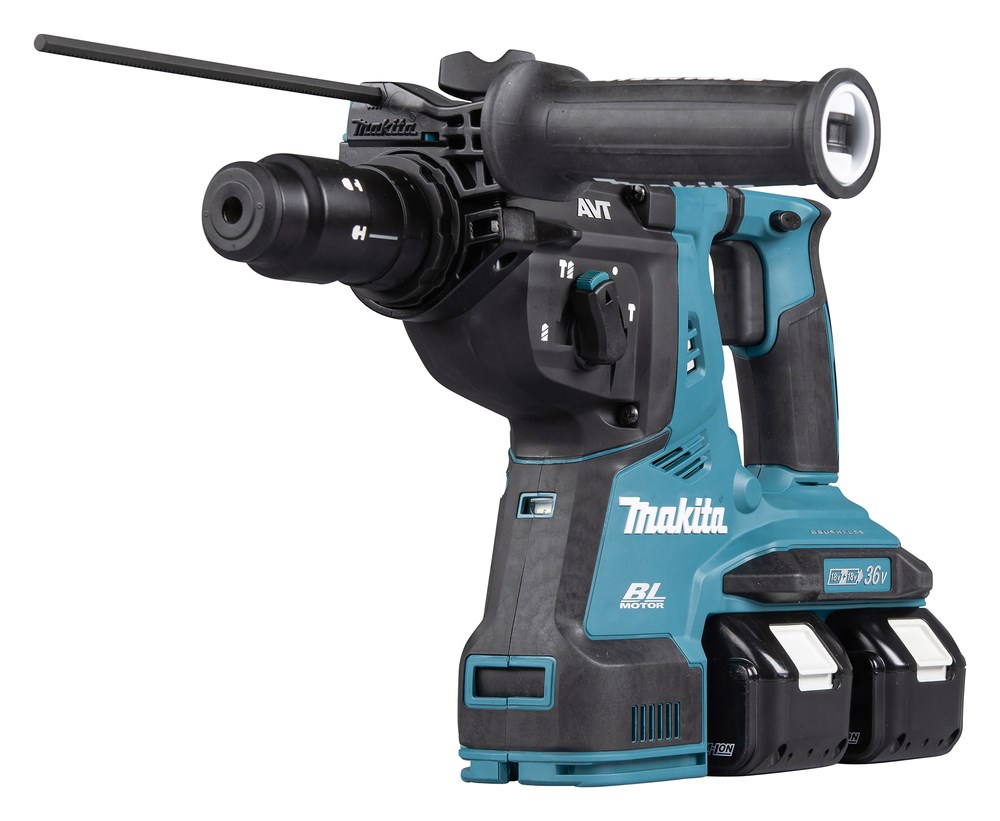 Makita Hammer Drill 2x18V DHR281PT2J 2.9J 2x5.0Ah BL + handle