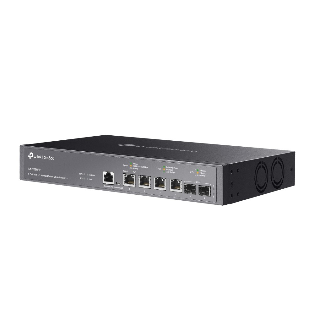 TP-Link JetStream 6-Port 10GE L2+ Managed Switch with 4-Port PoE++