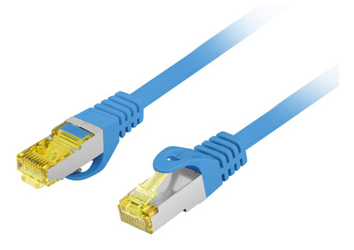 Lanberg PCF6A-10CU-0100-B networking cable Blue 1 m Cat6a S/FTP (S-STP)