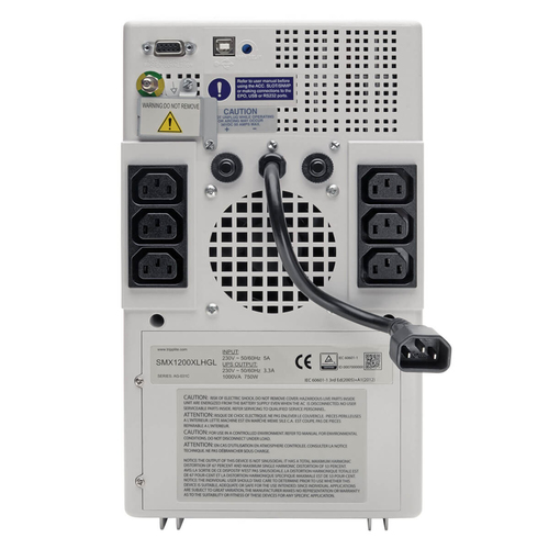 Tripp Lite SMX1200XLHGL SmartPro Medical-Grade UPS, Line Interactive, Lithium Battery, 6 Outlets - 230V, 1kVA, 750W, Full Isolation