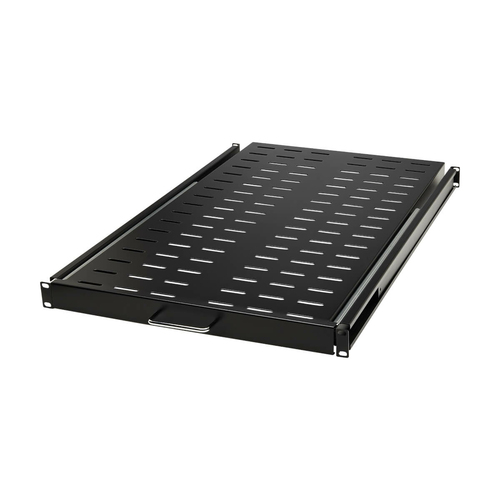 Tripp Lite SRSHELF4PSLVENT SmartRack Sliding Steel Rack Shelf - 1U, Vented, 28.3 in. Deep, Holds up to 50 lb. (23 kg)