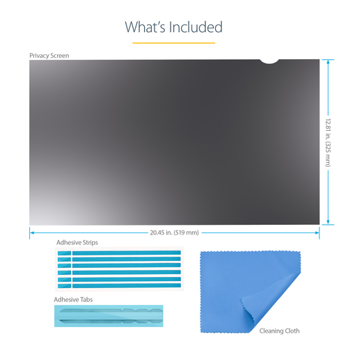 StarTech.com Monitor Privacy Screen for 24" Display - Computer Screen Security Filter - Blue Light Reducing Screen Protector Film - 16:10 Widescreen - Matte/Glossy - +/-30 Degree