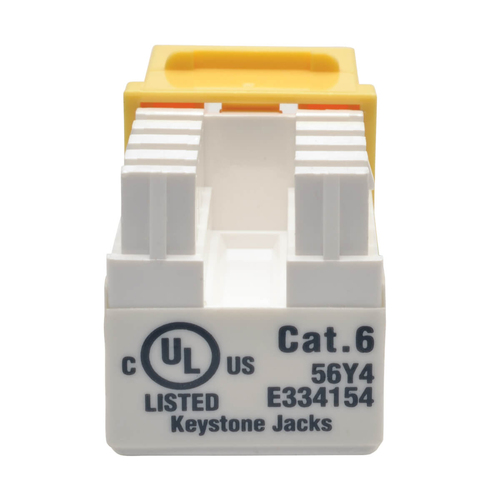 Tripp Lite N238-001-YW Cat6/Cat5e 110 Style Punch Down Keystone Jack - Yellow, TAA