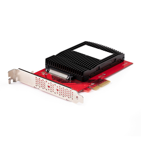 StarTech.com U.3 to PCIe Adapter Card, PCIe 4.0 x4 Adapter For 2.5" U.3 NVMe SSDs, SFF-TA-1001 PCI Express Add-in Card for Desktops/Servers, TAA Compliant - OS Independent