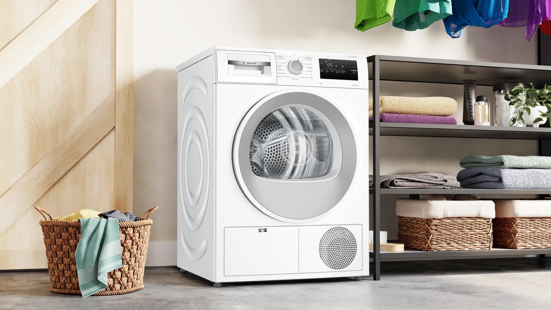BOSCH WTH85077PL Series 4 Heat Pump Washer Dryer 8kg White
