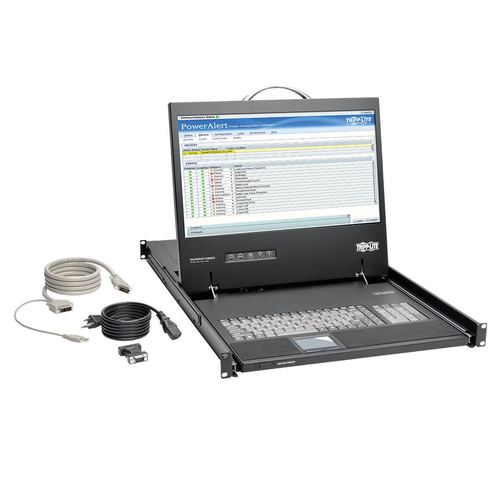 Tripp Lite B021-000-19-HD2 1U Rack-Mount Console with 19 in. LCD, 1920 x 1080 (1080p), DVI or VGA Video, TAA