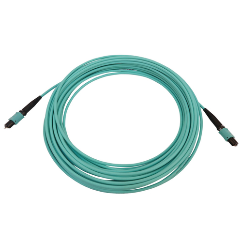 Tripp Lite N842B-10M-12-MF 40/100/400G Multimode 50/125 OM3 Fiber Optic Cable (12F MTP/MPO-PC M/F), LSZH, Aqua, 10 m (32.8 ft.)