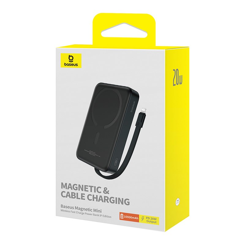 Baseus Magnetic Mini Lithium Polymer (LiPo) 10000 mAh Wireless charging Black