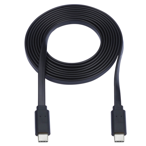 Tripp Lite U040-003-C-FL USB-C Flat Cable (M/M), USB 2.0, Black, 3 ft. (0.91 m)