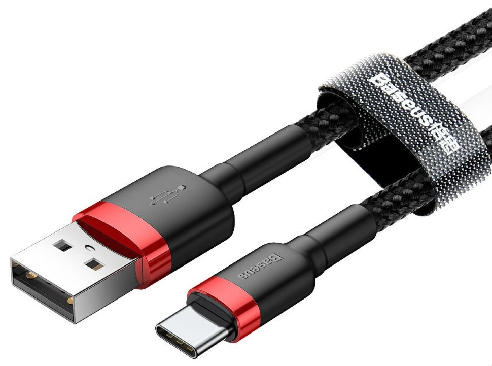Baseus Cafule USB cable 2 m USB A USB C Black, Red