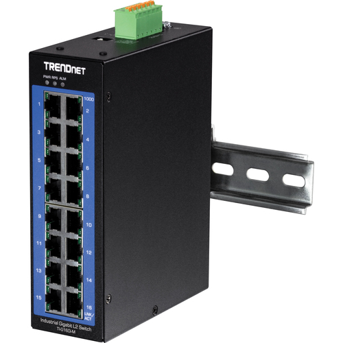 Trendnet TI-G160I-M network switch Managed Gigabit Ethernet (10/100/1000) Black
