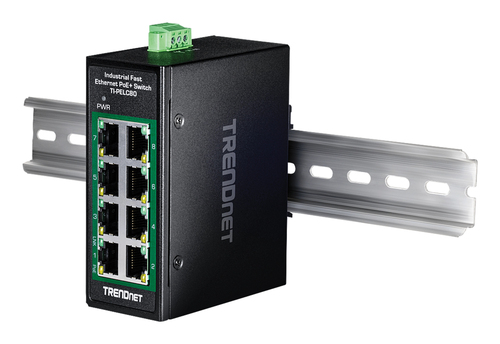 Trendnet TI-PELC80 network switch Unmanaged Fast Ethernet (10/100) Power over Ethernet (PoE) Black