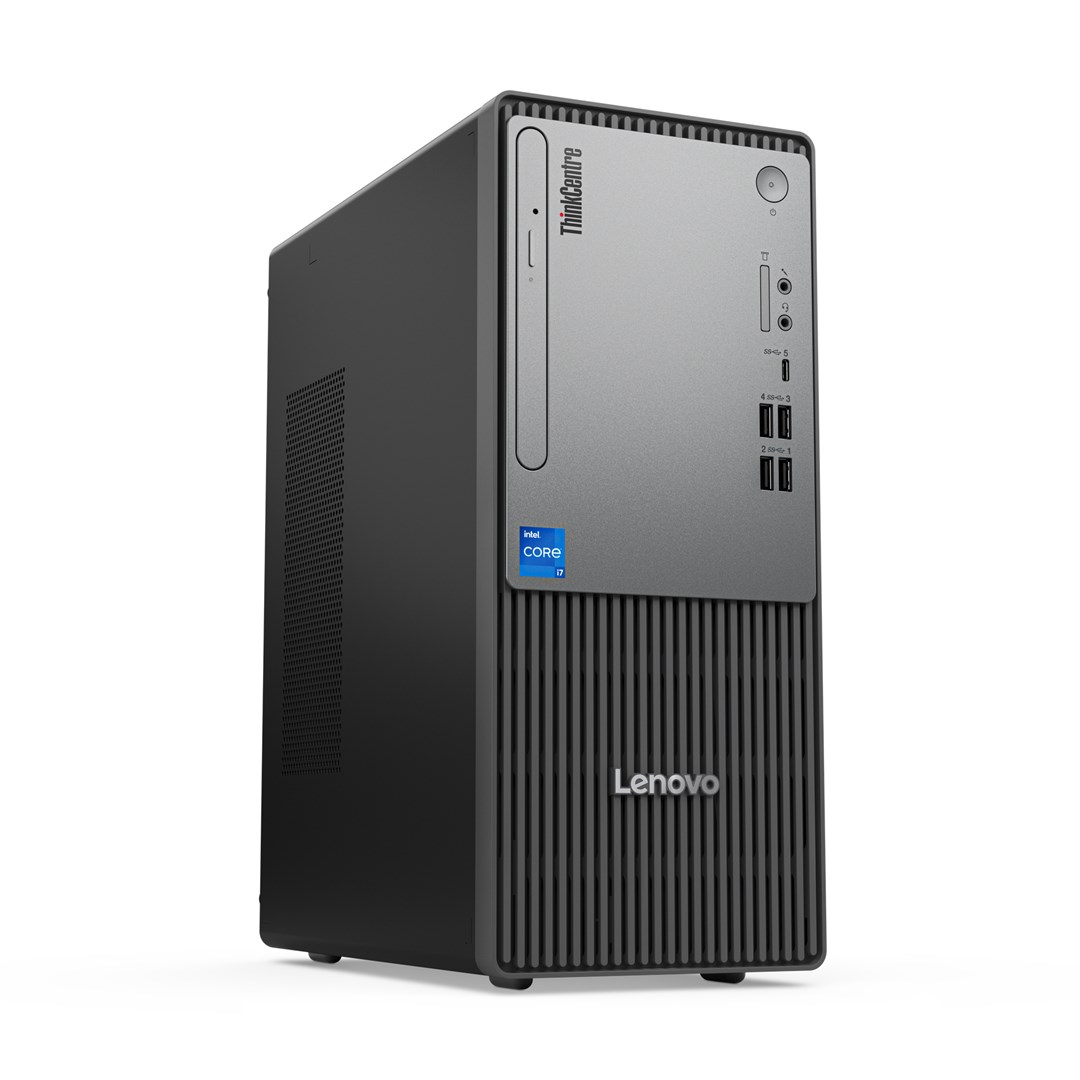 Lenovo ThinkCentre neo 50t Gen 5 Intel® Core™ i3 i3-14100 8 GB DDR5-SDRAM 512 GB SSD Windows 11 Pro Tower PC Black, Grey