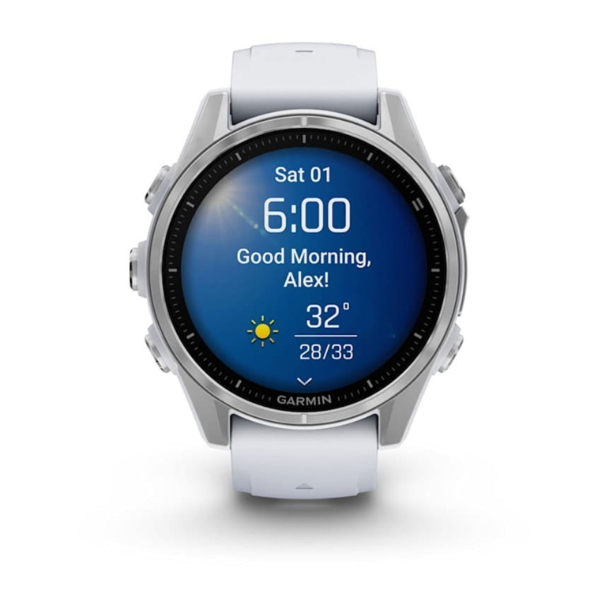 Garmin Fenix 8 3.3 cm (1.3") AMOLED 43 mm Digital 416 x 416 pixels Touchscreen Silver Wi-Fi GPS (satellite)