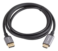 Lanberg CA-DPHD-20CU-0018-BK video cable adapter 1.8 m DisplayPort HDMI Type A (Standard) Black, Silver