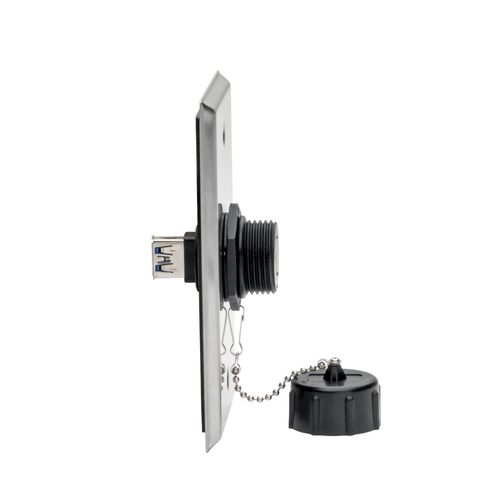 Tripp Lite USB 3.0 Coupler, SuperSpeed, 3.0/3.1, Industrial - USB-A F/F, Shielded, IP67, Dust Cap