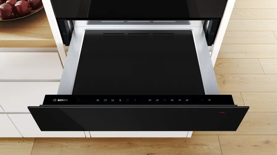 Bosch Serie 8 BIC7101B1 warming drawer 20 L 12 place settings Black