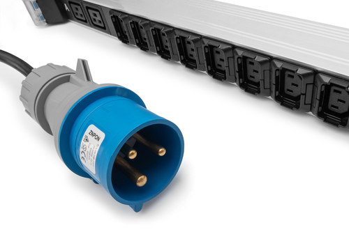 Digitus Basic IT PDU, 1-phase 32A, 24 x C13, 4 x C19, 3 m supply cable, IEC 60309 32 A plug