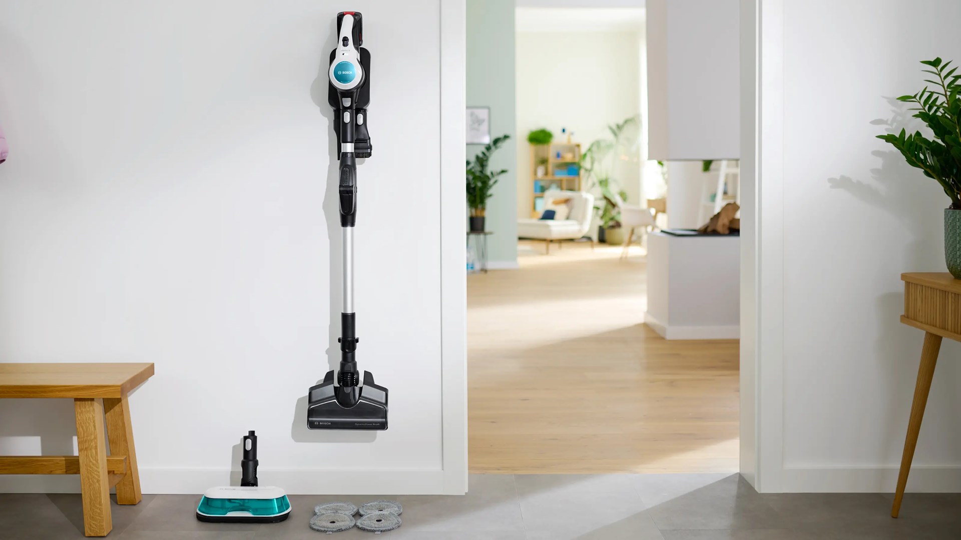Bosch BCS71HYG4 stick vacuum/electric broom Battery Dry&wet HEPA Bagless 0.3 L 23.5 W Black, White 3 Ah