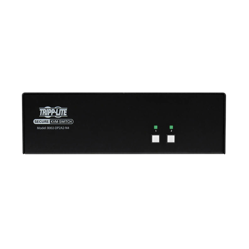 Tripp Lite B002-DP2A2-N4 Secure KVM Switch, 2-Port, Dual Head, DisplayPort to DisplayPort, 4K, NIAP PP4.0, Audio, TAA
