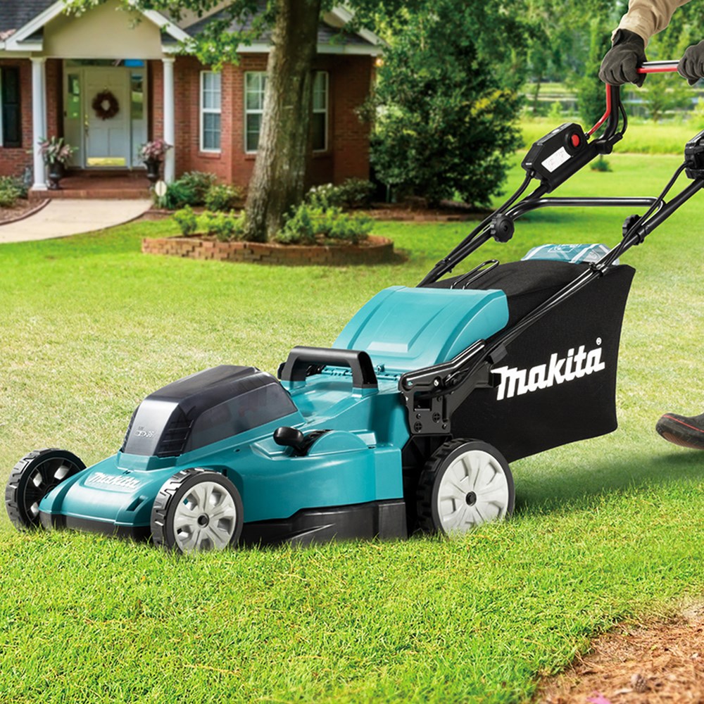 Makita DLM481Z lawn mower Push lawn mower Battery Black  Blue  Metallic