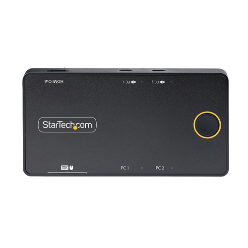 StarTech.com 2-Port USB-C KVM Switch, Single-4K 60Hz HDMI Monitor, Dual-100W Power Delivery Pass-through Ports, Bus Powered, USB Type-C/USB4/Thunderbolt 3/4 Compatible - Small Form Factor