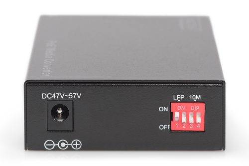 Digitus Gigabit PoE media converter, RJ45 / SC, SM, PSE