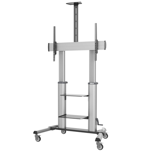 Tripp Lite DMCS60100XXCK Safe-IT Heavy-Duty Rolling TV Cart with Height-Adjusting Crank Handle for 60 to 100-inch Displays