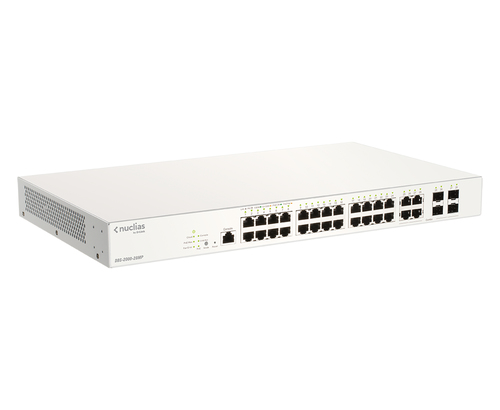 D-Link 28-Port Gigabit PoE+ Nuclias Smart Managed Switch including 4x 1G Combo Ports, 370W