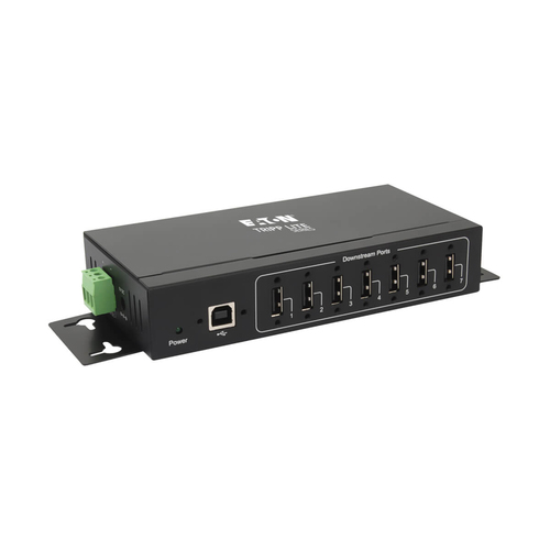 Tripp Lite U223-007-IND-1 7-Port Industrial-Grade USB 2.0 Hub - 15 kV ESD Immunity, Metal Housing, Wall/DIN Mountable