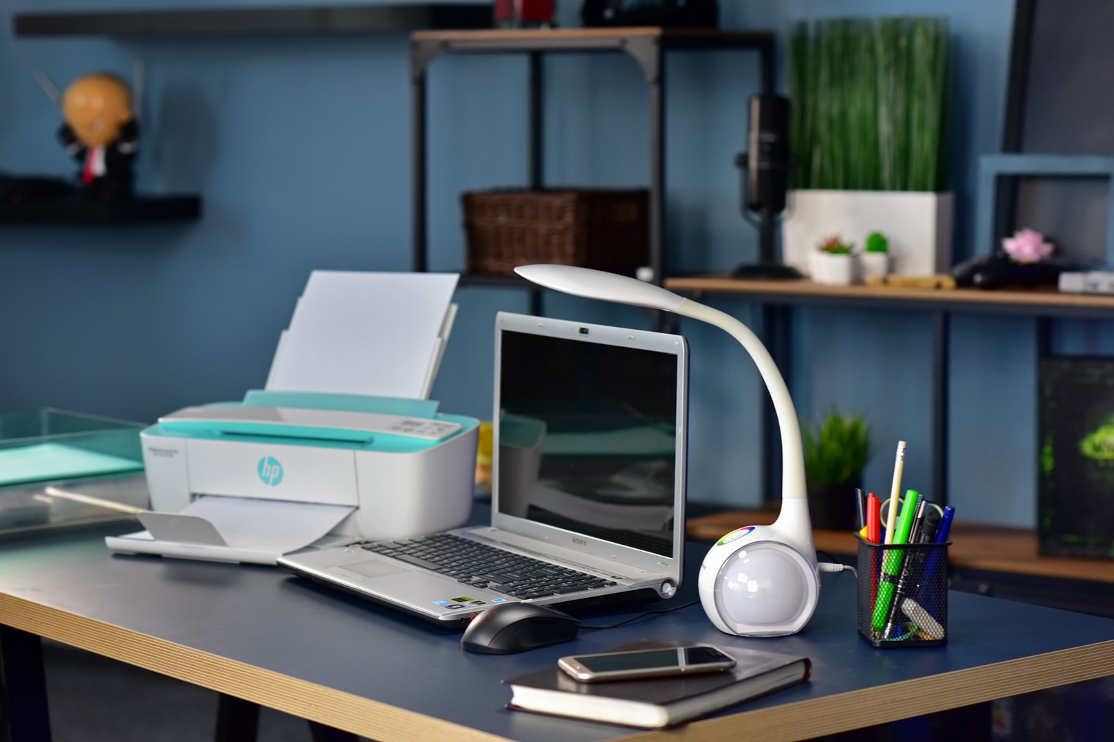 Activejet AJE-RAINBOW RGB table LED lamp with RGB lightning base