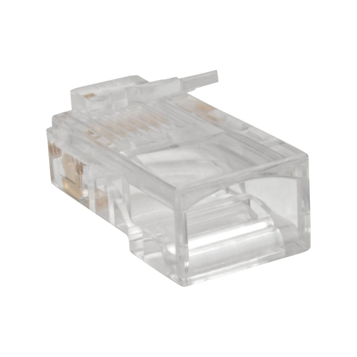 Tripp Lite N030-100-STR RJ45 Modular Connector for Round Stranded UTP Conductor 4-Pair Cat5e, 100 Pack
