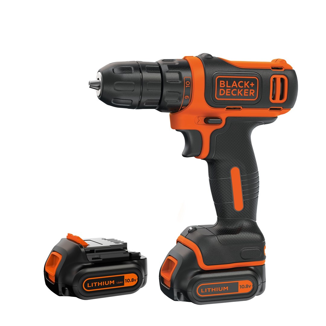 Black & Decker BDCDD12KB-QW drill Keyless Black  Orange