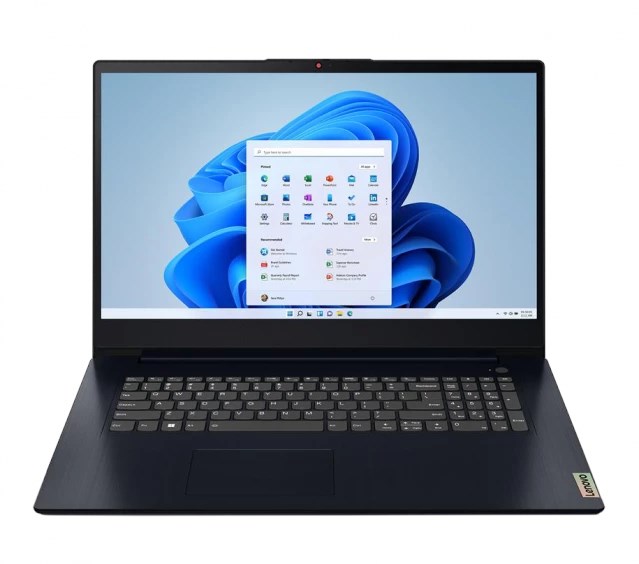 Lenovo IdeaPad 3 17IAU7 Intel® Core™ i5 i5-1235U Laptop 43.9 cm (17.3") Full HD 8 GB DDR4-SDRAM 512 GB SSD Wi-Fi 5 (802.11ac) Windows 11 Home English Blue