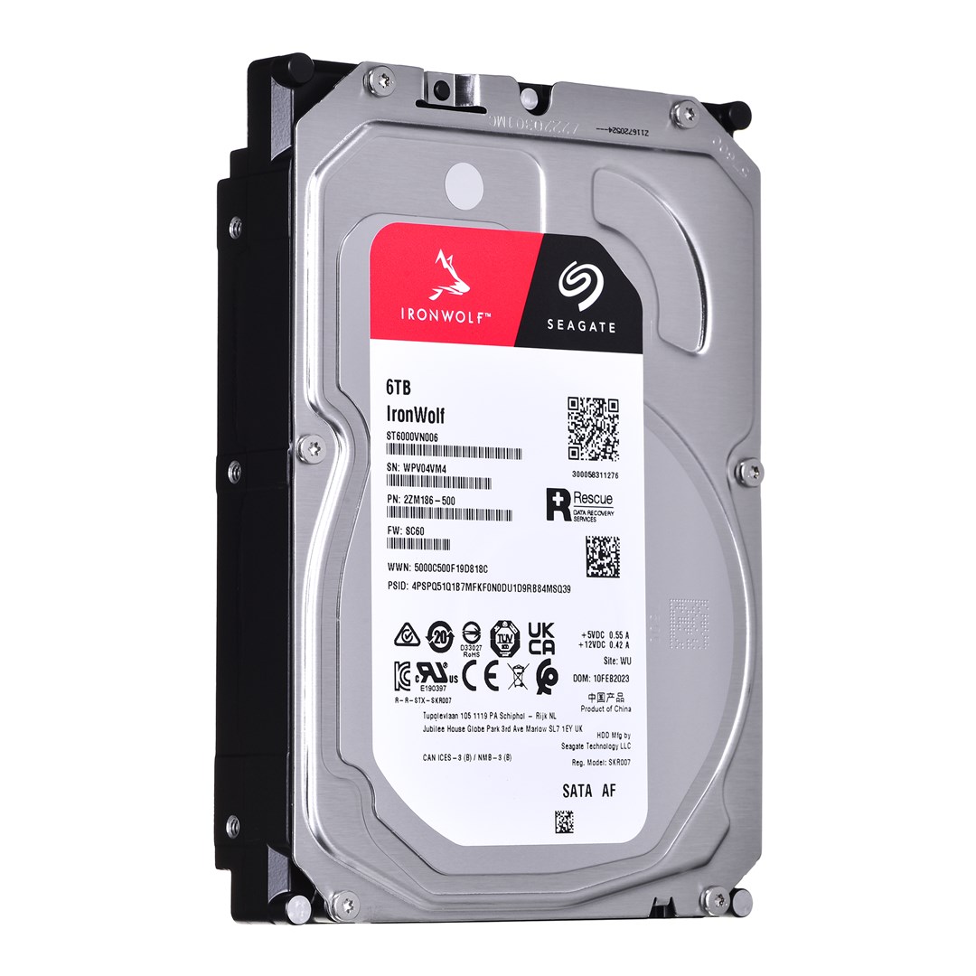 Seagate IronWolf ST6000VN006 internal hard drive 6 TB 5400 RPM 256 MB 3.5" Serial ATA III