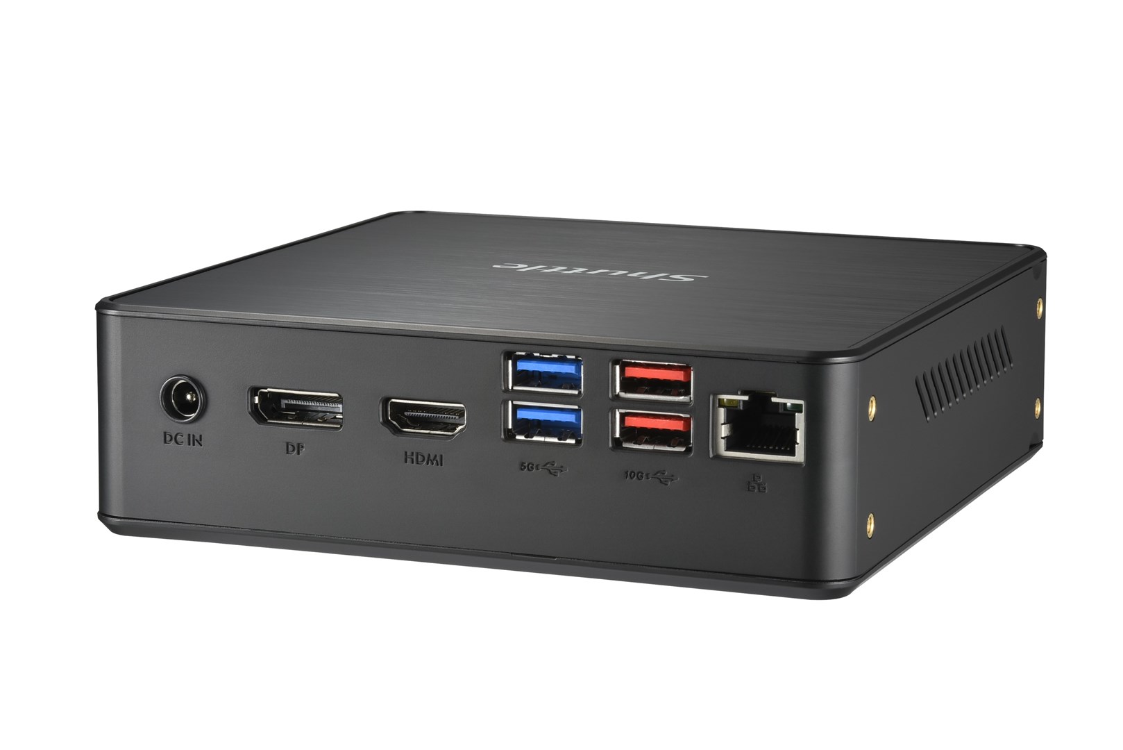 Shuttle XPC Nano PC NC40U, Intel Celeron 7305U, 1x HDMI, 1x DP,1xUSB-C/DP, 6x USB3.2, 1x 2.5" bay, 2x M.2, 1x LAN, RAID, 24/7 permanent operation, incl. VESA & Stand